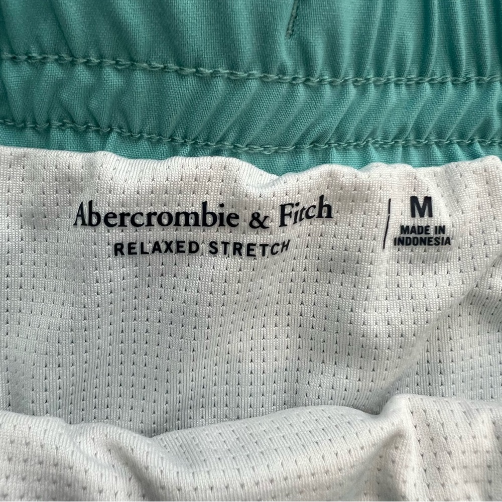 Abercrombie & Fitch Relaxed Stretch Turquoise Swim Trunks - Picture 4 of 6